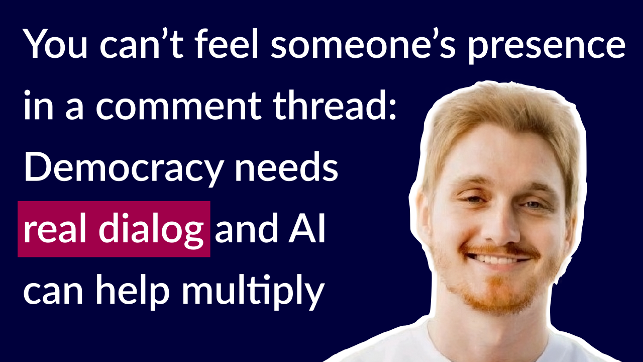 Lukas Salecker about deliberAIde and why generative AI makes a difference in deliberative democracy
