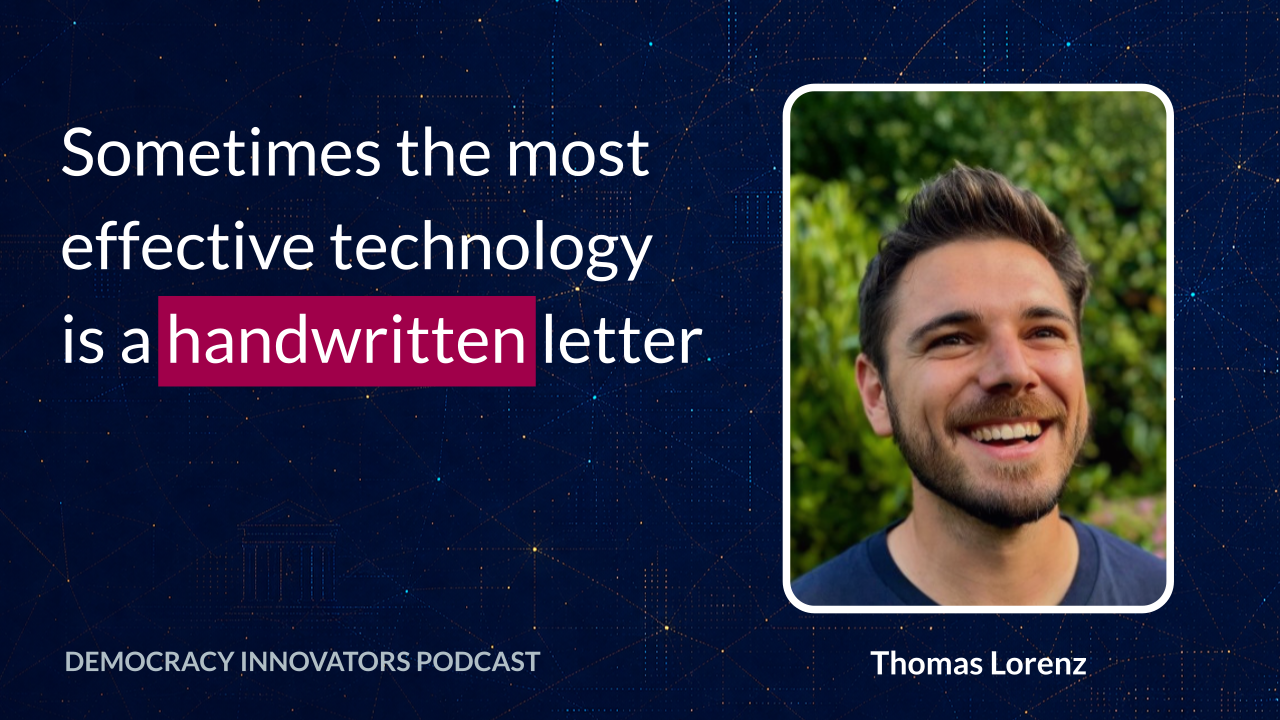 Thomas Lorenz on Brief nach Berlin, lowering barriers to participation & open-source civic tech